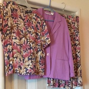 Sag harbor skirt and blazer set